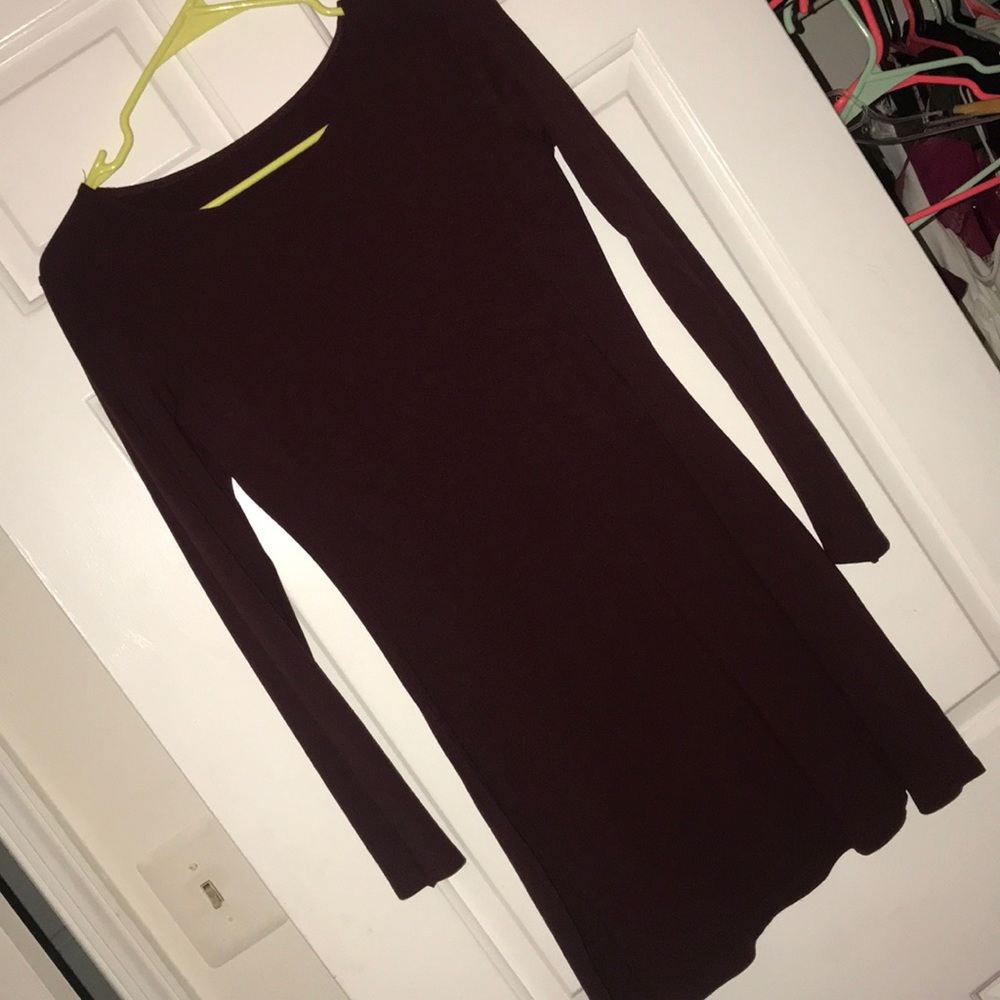 American apparel skater dress burgundy